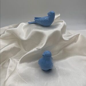 Lenox Blue Porcelain Bird Figurines, 1930-1950’s; hard to find.